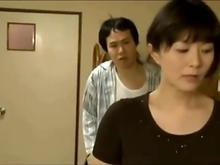 Perverted Japanese Step-son Making Out Mummy With An Increment Of Sister